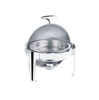 Chafing dish en acier inoxydable blanc, nouveau modèle, 201, capacité de 6 L, chauffage à l'alcool, poli miroir, design moderne, haute qualité