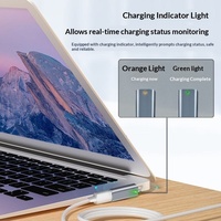 Adaptateur portable DC en alliage d'aluminium à induction magnétique OEM/ODM pour MacBook Pro/Air, charge Type-C femelle/mâle