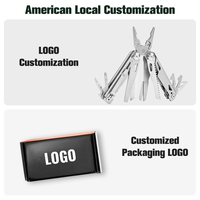 Navaja Multiherramienta Plegable de Acero Inoxidable para Exteriores, Multiherramienta Suiza Personalizada 10 en 1, Alicates Multiherramienta de Bolsillo para Reparaciones
