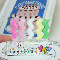 Bougies d'anniversaire classiques sans fumée en forme de ruban, lot de 5, directement de l'usine, pour gâteau d'anniversaire