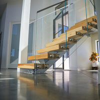 EKOO Support de fixation réglable en acier inoxydable moderne personnalisé pour garde-corps en verre d'escalier et système de balustrade de balcon sans cadre