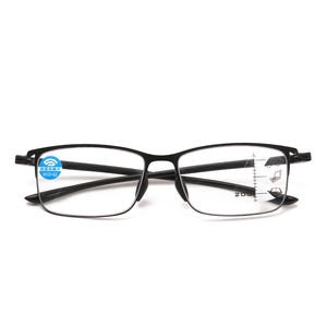 12801JJ <span class=keywords><strong>Lunettes</strong></span> <span class=keywords><strong>de</strong></span> lecture à demi-monture en métal unisexe mince Lentille progressive bloquant la lumière bleue <span class=keywords><strong>Voir</strong></span> <span class=keywords><strong>de</strong></span> loin et <span class=keywords><strong>voir</strong></span> <span class=keywords><strong>de</strong></span> <span class=keywords><strong>près</strong></span> - Product Image 3
