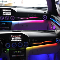 Para 2010-2015 mercedes-benz Clase E W212 lámpara de ambiente Interior de coche tamaño OEM LED Galaxy Rainbow Kit Symphony RGB luz ambiental