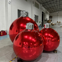 Nouvelle conception de ballon sphérique géant brillant suspendu, hermétique, gonflable, effet miroir, pour la décoration de fête