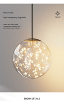 Lampe murale de chambre à coucher moderne minimaliste nordique avec fond ciel étoilé, design petit pendentif