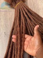 Dreadlocks doux faits à la main Crochet cheveux tresses Afro Kinky #30 100% Extensions de cheveux humains naturels