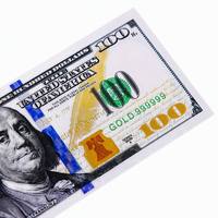 Silver Foil 100 Dollar Commemorative Banknote Card Benjamin Franklin Collectible Gift