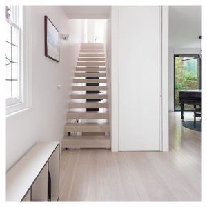 Escalier modulaire pour grenier à hauteur réglable, gain de place compact, en métal et bois, escalier droit écologique pour la construction - Product Image 4