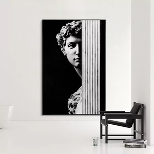 Vintage David figura scultura dipinti su tela in <span class=keywords><strong>bianco</strong></span> <span class=keywords><strong>e</strong></span> <span class=keywords><strong>nero</strong></span> <span class=keywords><strong>poster</strong></span> di arte della parete stampa immagini per soggiorno decorazioni per la casa - Product Image 2