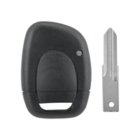 Clé plate Renault à 1 bouton pour Clio 2001-2008/Kangoo 2002-2004, remplacement de clé à distance, boîtier de clé, puce 433 MHz, lame en ABS, modèle