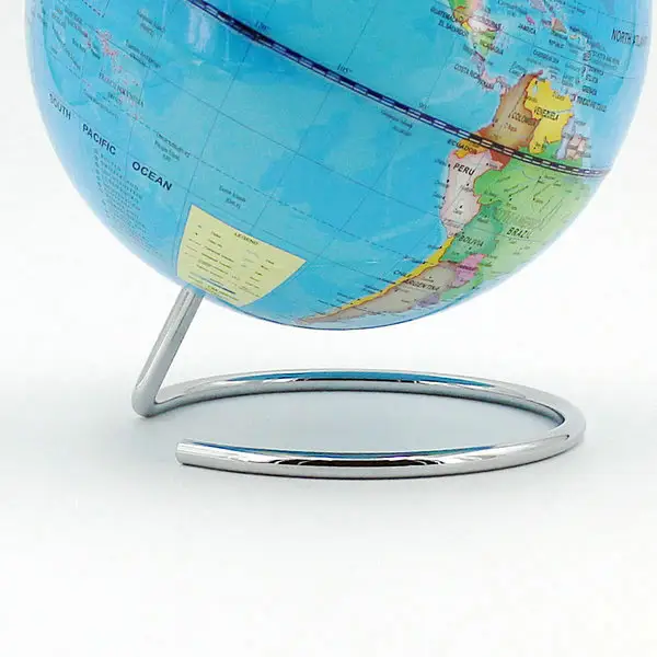 Produsen pabrik peta warna latar belakang biru bar baja globe Inggris 20cm Bumi Bola dunia