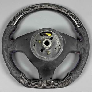 Volante de coche personalizado de fibra de carbono de cuero hecho a mano para <span class=keywords><strong>BMW</strong></span> M3 E46 E39 E53 330ci 325i con pantalla LED - Product Image 6