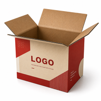 Boîte en carton ondulé avec logo personnalisé, recyclable, pour l'expédition et l'emballage, idéale pour les entreprises de commerce électronique et les présentoirs de supermarchés