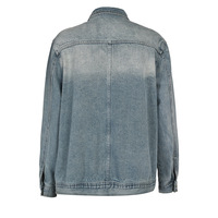 Veste en jean asymétrique sexy et décontractée pour femme, style streetwear moto, avec boutons uniques, collection automne-hiver