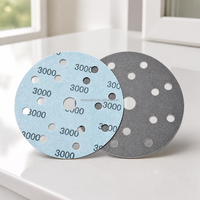 Disco de Lija de Látex de 6 Pulgadas (150 mm) con 15 Agujeros, Papel de Lija con Velcro para Pulir Carrocerías de Automóviles y Muebles