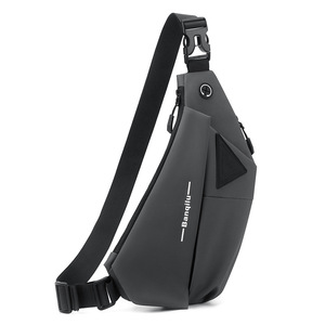 Sacs de poitrine en nylon pour hommes, sacs à bandoulière imperméables, sacs de voyage décontractés avec poche pour téléphone, sacs bandoulière - Product Image 1