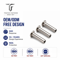 Rivets semi-tubulaires à tête plate pour les joints de présentoirs, production en volume, acier inoxydable personnalisé TianFang, approvisionnement traçable