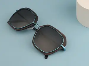 2024 Metal Wood Sunglasses Polarized Carbon Fiber Eyewear Custom Logo Fashion High Quality