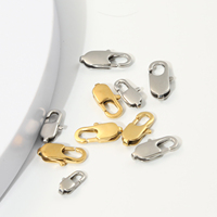 Accessoires de bijoux en acier inoxydable fermoir mousqueton poli ne perd pas la couleur fermoir carré queue de bracelet