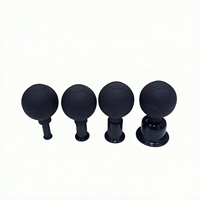 Ventouses de massage en silicone noir personnalisées en gros pour thérapie par ventouses faciales et corporelles, anti-cellulite