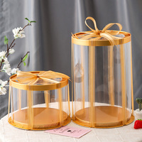 OMT boîtes d'emballage de gâteau en PET transparentes rondes multifonctions de luxe pour les invités de mariage