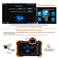 Testeur de câble de caméra CCTV 5 pouces avec écran tactile POE, moniteur Full 4K TVI CVI AHD IPS, testeur de caméra IP CCTV tactile