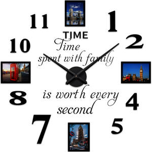 Dame-horloge murale moderne en 3d, 47 pouces, art EVA avec chiffres arabes, grande taille, décoration pour la maison - Product Image 1