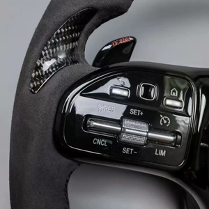 Volant de voiture en fibre de carbone personnalisé pour Mercedes Benz <span class=keywords><strong>AMG</strong></span> W222 W207 W212 W204 W205 W167 W213 C43 GLC63 Accessoires en daim - Product Image 2