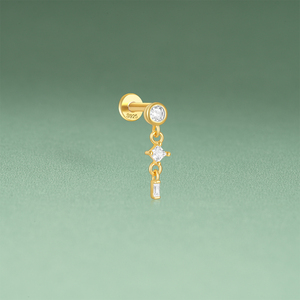 Pendientes de Plata de Ley S925 con Forma de Hoja para Mujer, Diseño Simple, Pequeños y Frescos, con Base Plana - Product Image 5