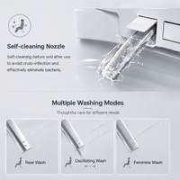 Vente en gros WC intelligent 110V norme américaine avec chasse d'eau automatique à capteur de pied et bidet intelligent pour entrepreneur d'Amérique du Nord