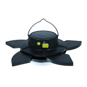 Linterna de camping giratoria de cinco aspas con energía solar, luz LED de emergencia para exteriores, para uso en tiendas de campaña y mercados nocturnos - Product Image 1