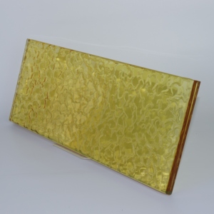 แผ่นกระจกตกแต่งสีเหลืองลายลายนูน สำหรับประตู หน้าต่าง และตกแต่งบ้าน - Product Image 5