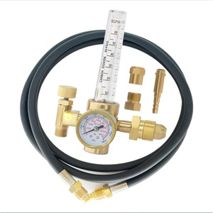 Régulateur de soudage Argon CO2 MIG TIG avec manomètre et tuyau CGA320 0-15 SCFH pour soudage au gaz - Product Image 1
