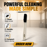 Brosse de nettoyage industrielle à poils de porc avec manche en plastique de 12 cm, personnalisable, pour le collage