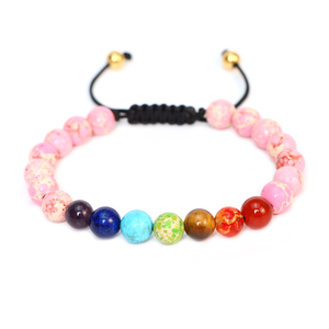 Bracelet en cristal fait main pour hommes et femmes, charme des sept chakras, pierres précieuses naturelles, style Feng Shui, bijoux tendance - Product Image 4