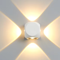 Applique murale extérieure haut/bas IP65 étanche en aluminium et polycarbonate à LED