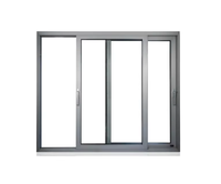 Moderne Winddichte Horizontale Wohnfenster-Jalousie Magnetische Fiberglas-Doppelverglasung Thermisch Getrenntes Aluminium-Schiebefenster