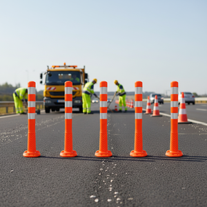 5-Piece 75x8 cm TPU Flexible Buoy Delineator Set for Traffic Warning - Product Image 3