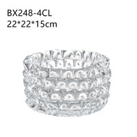 YN fait à la main soufflé à la bouche Vase en verre clair brillant Triangle prismes épineux Design décor de Table pièce maîtresse Vases de mariage