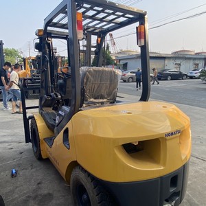 Used Komatsu Diesel <b>Forklift</b> 3 Ton FD30/5 Ton FD100 4WD Solid Tire Rough Terrain Two Stage Mast - Product Image 2