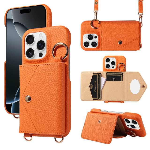 High Quality Phone Cases Wallet PU Leather Back Magnetic Cover for iPhone 17 16 15 14 13 Multifunctional Phone Case Bag