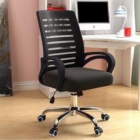 Chaise de bureau moderne élégante et réglable en hauteur, pivotante, en tissu maillé, ergonomique, avec roulettes, vente en gros