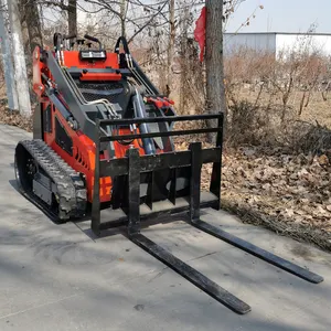 NEW YEAR Promotion !!! small Cheap skid steer diesel loader with bucket different attachment skidsteer bagger mini