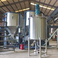 Cuve de réaction mélangeur-agitateur en acier inoxydable 316 de 250 L avec moteur CC, contrôle PLC, pompe, pour traitement chimique et refroidissement des roulements