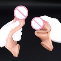 Realistischer Penis-Überzug für Männer, 22 cm Silikon-Penishülle mit Hodenring, Wiederverwendbares Sexspielzeug zur Verzögerung der Erektion