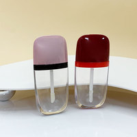Tube de brillant à lèvres rose plat et élégant en gros, grande capacité, contenant vide pour rouge à lèvres liquide, emballage cosmétique OEM/ODM