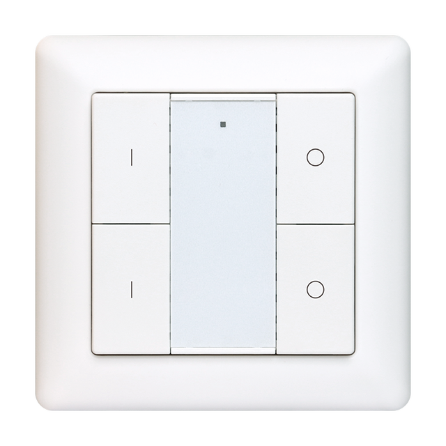 ZigBee Wireless Dimmer Switch 2 Groups Wall-Mounted Zigbee3.0 LED Lighting Plastic Case IP20 Protection 5-Year Warranty