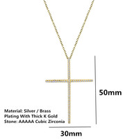 Expédition rapide, collier pendentif croix unique pour homme 2020, grand collier croix en or, collier à maillons cubains, collier avec nom personnalisé