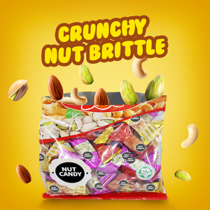 Dulces OEM al por mayor etiqueta privada personalizada Halal aperitivos frutos secos crujientes caramelo duro pistacho cacahuete almendras dulces para niños ODM - Product Image 1
