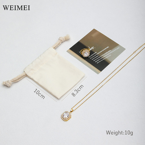 WEIMEI Vente en gros de pochettes en coton blanc personnalisées pour bijoux, boîte avec couvercle et tiroir, avec pochette cadeau - Product Image 6
